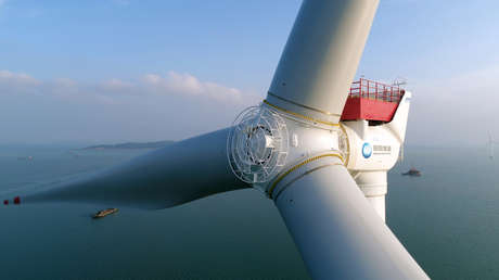Así serán dos colosales aerogeneradores de 16 megavatios que planean desplegar en el mar de la China Meridional