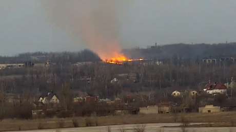 VIDEO: El Ejército ucraniano ataca con morteros un pueblo de la provincia de Donetsk