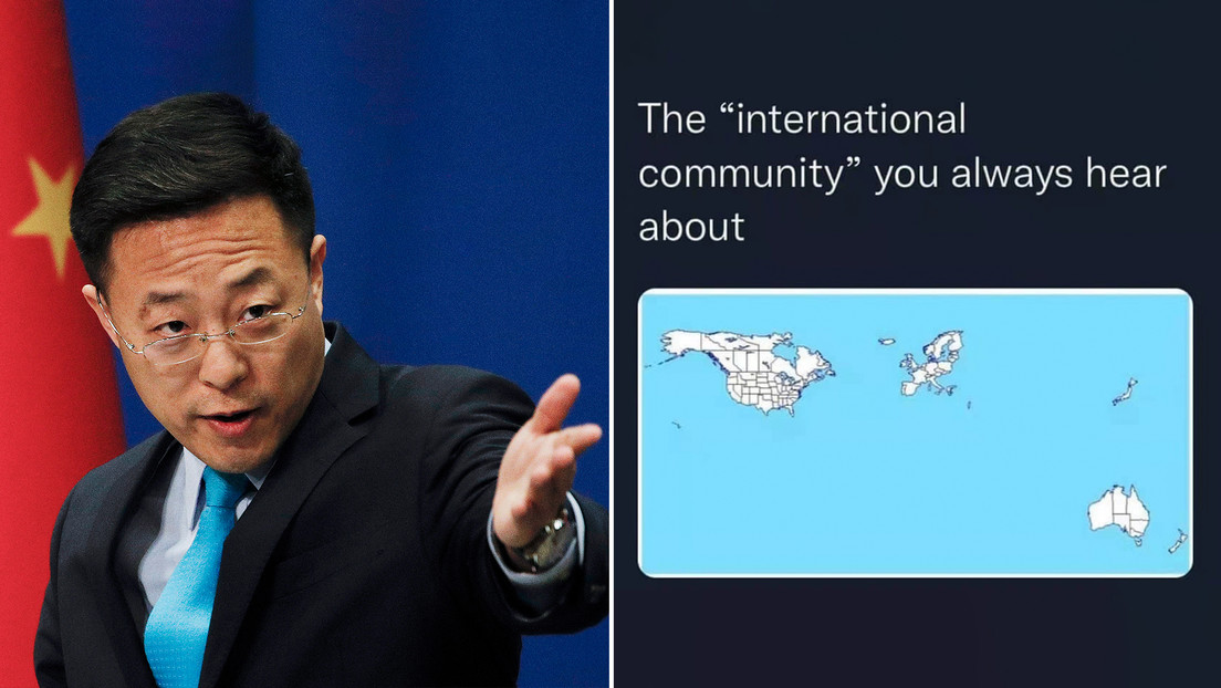 El portavoz de la Cancillería china: Así Occidente imagina la "comunidad internacional" (IMAGEN)
