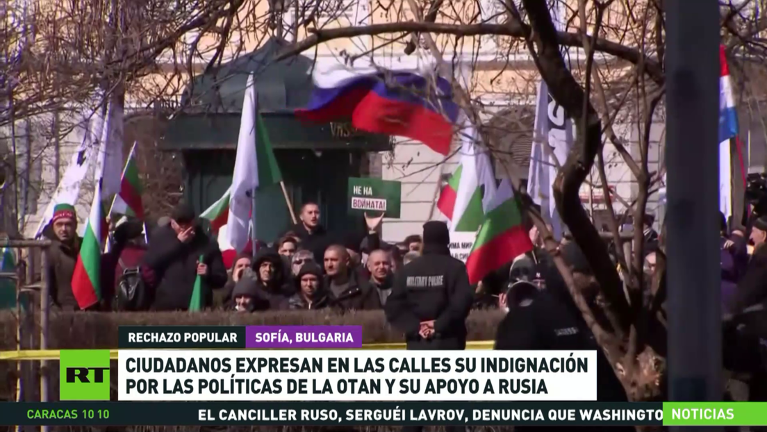Ciudadanos búlgaros expresan en las calles su apoyo a Rusia y su indignación por las políticas de la OTAN