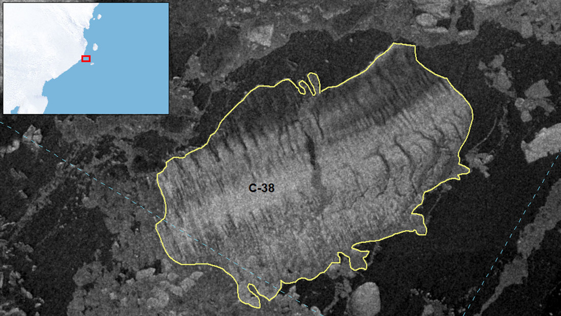 Imágenes satelitales muestran el colapso de una enorme plataforma de hielo en la Antártida ocurrida poco después registrarse temperaturas récord