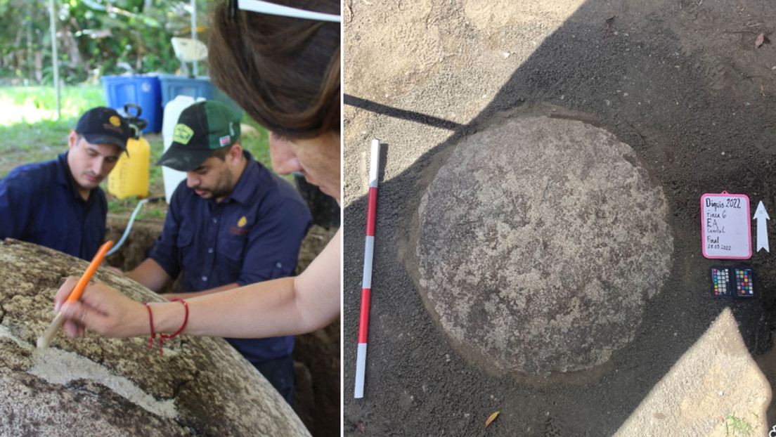 Restauran seis enormes esferas de piedra prehispánicas enterradas en Costa Rica