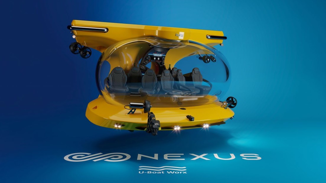 Presentan un submarino privado de lujo con un casco de presión acrílico transparente que permite mirar sin obstrucciones la vida bajo el mar (FOTO)