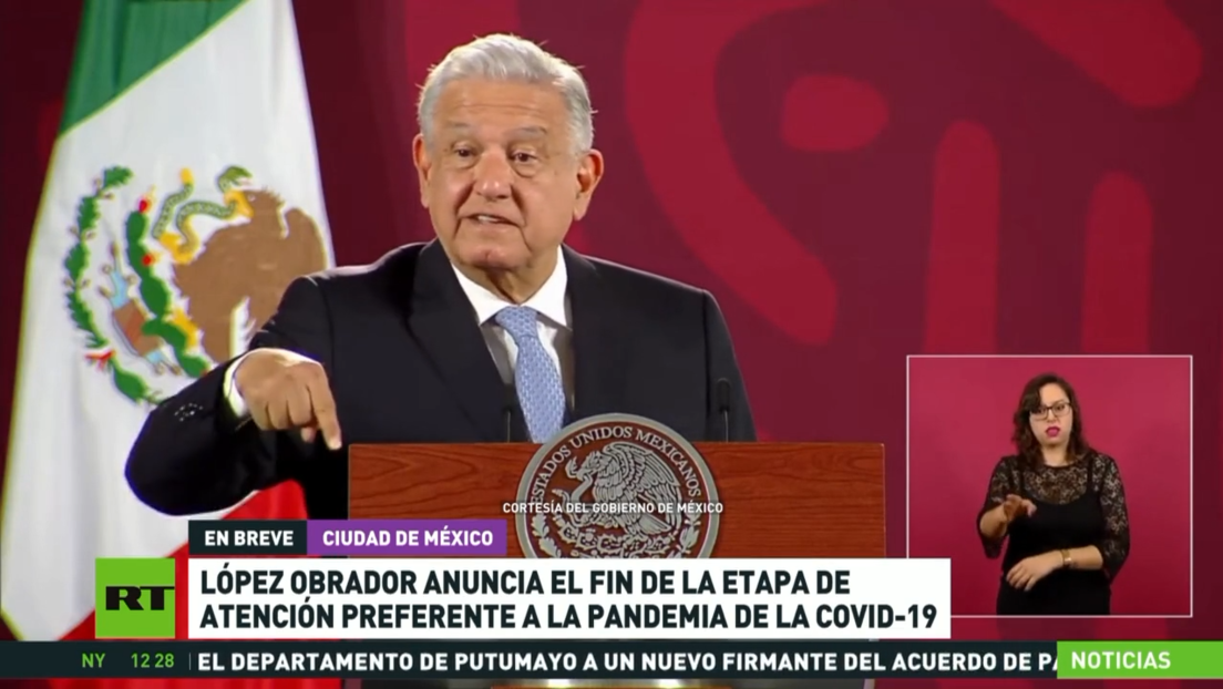 López Obrador anuncia el fin de la etapa en la que se ha dado una atención preferente a la pandemia de covid-19