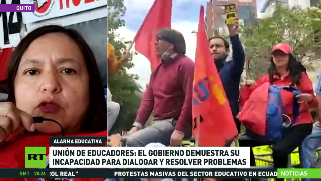 La presidenta de la Unión Nacional de Educadores de Ecuador dice que el Gobierno ha demostrado su "incapacidad" para resolver los problemas del sector