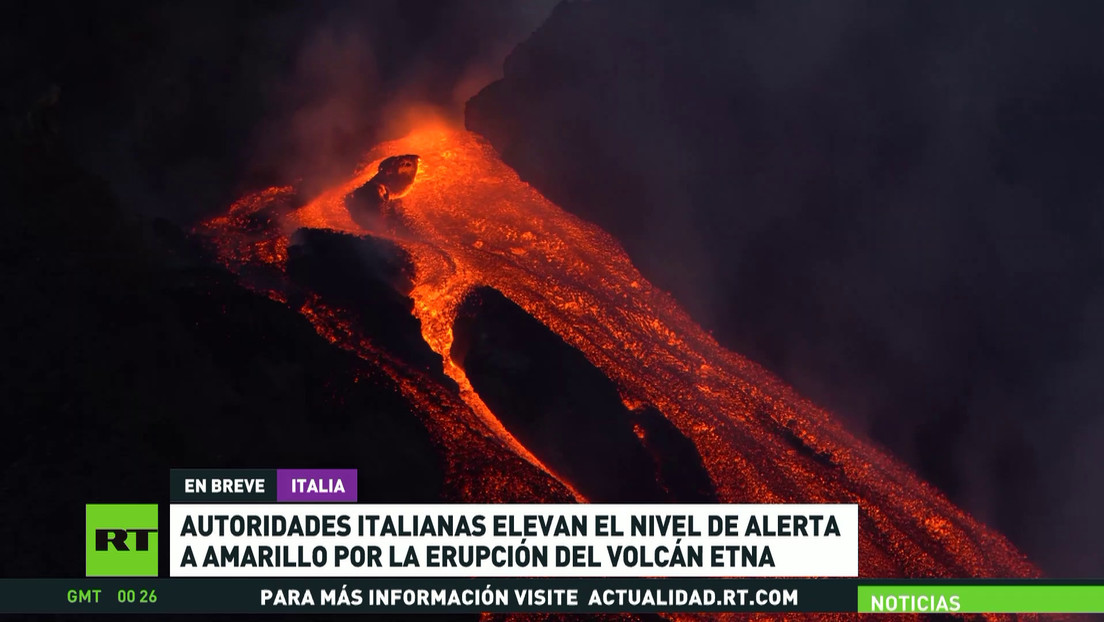 Las autoridades italianas elevan a amarillo el nivel de alerta por la erupción del Etna