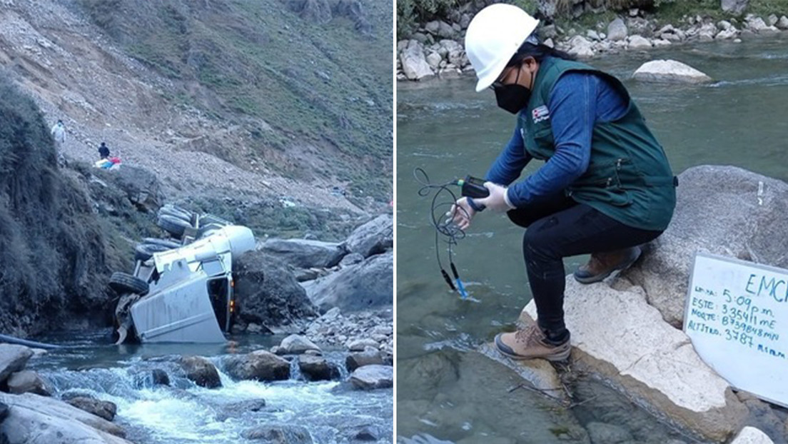 Un camión cargado con concentrado de zinc vuelca en un río de Perú y provoca un desastre ambiental (VIDEO, FOTOS)