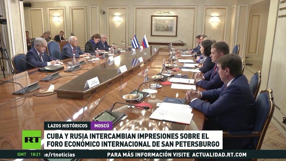 Cuba y Rusia intercambian impresiones sobre el Foro Económico Internacional de San Petersburgo