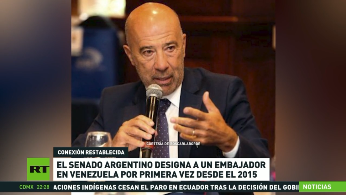 El Senado de Argentina designa a un embajador en Venezuela por primera vez desde 2015