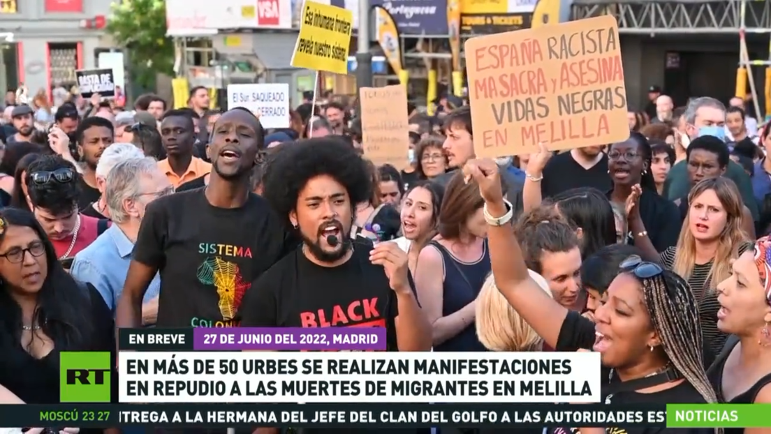 Se realizan manifestaciones en más de 50 ciudades de España en repudio a las muertes de migrantes en Melilla