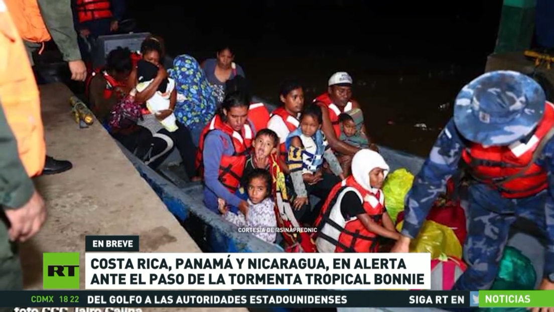 Costa Rica, Panamá y Nicaragua, en alerta ante el paso de la tormenta tropical Bonnie