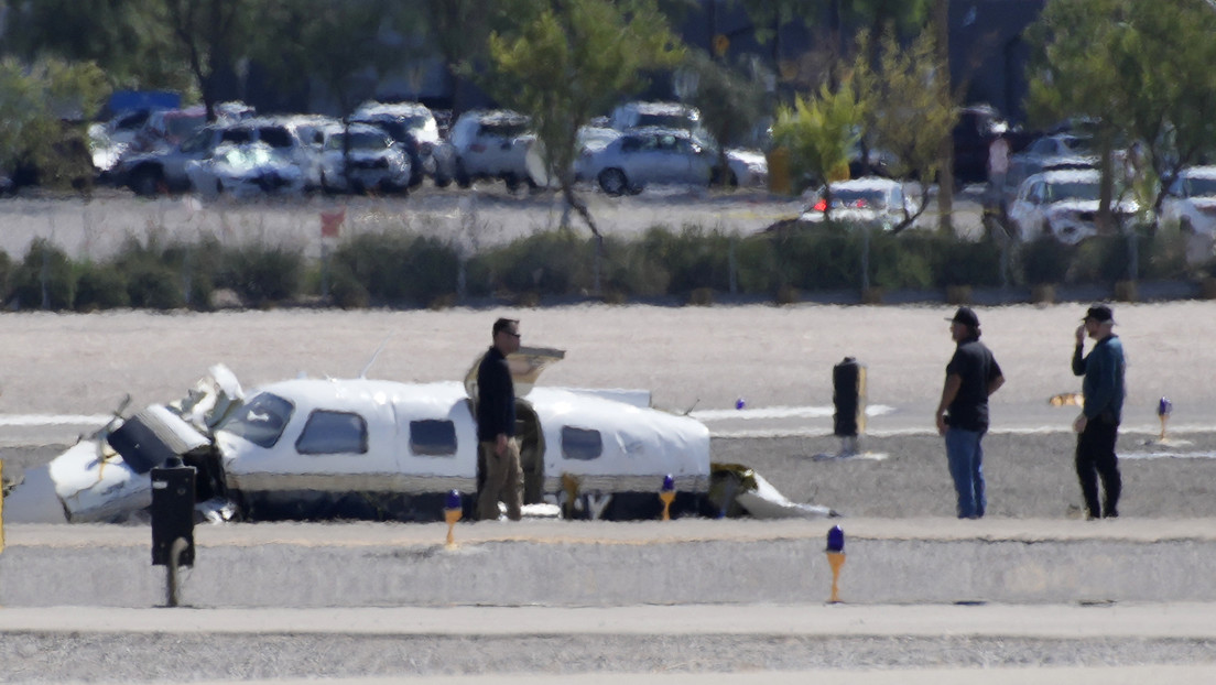 Difunden las imágenes de la colisión de dos avionetas en un aeropuerto de Las Vegas (FOTOS, VIDEO)