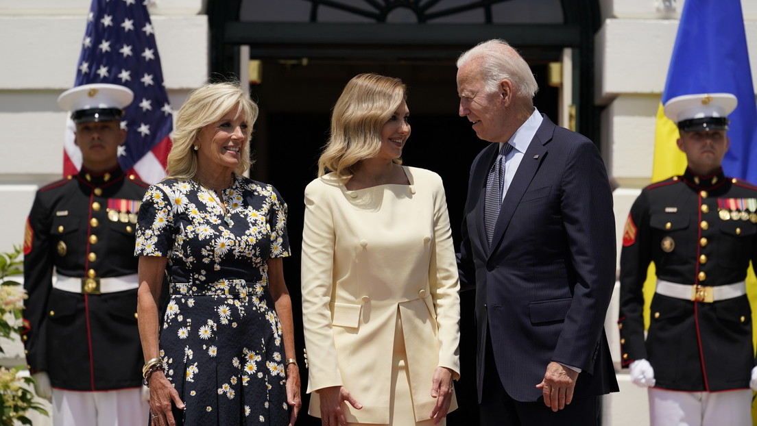 Primeras imágenes de la reunión de la primera dama de Ucrania con Joe y Jill Biden en la Casa Blanca