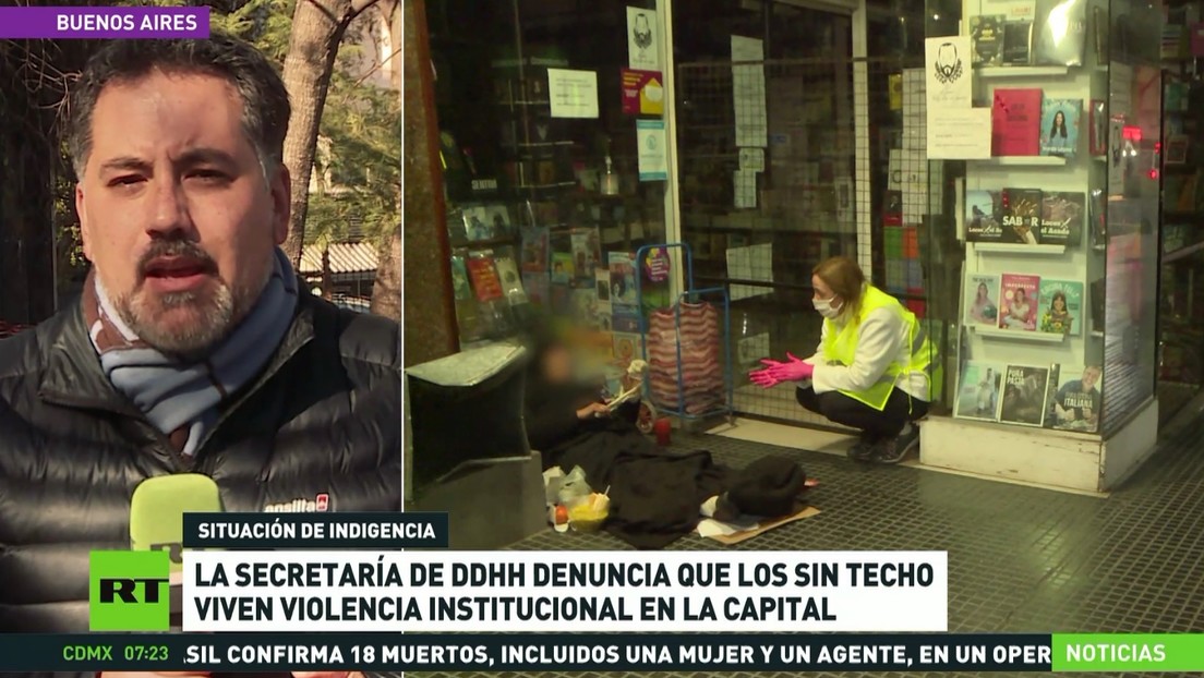 La Secretaría de Derechos Humanos de Argentina denuncia que los sintecho viven violencia institucional en la capital