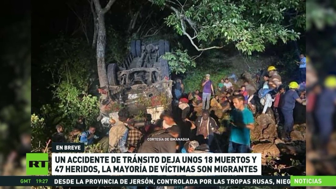 Un accidente de tránsito en Nicaragua, cuyas víctimas fueron en mayoría migrantes, deja 18 muertos y 47 heridos