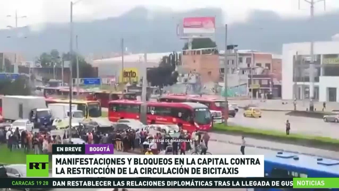 Manifestaciones y bloqueos en Bogotá contra la restricción de bici y mototaxistas