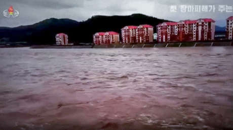 Inundaciones en varias ciudades de Corea del Norte a raíz de las fuertes lluvias en el país