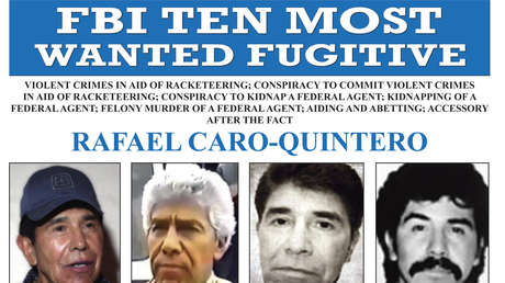 El Departamento de Justicia de EE.UU. solicitará la "inmediata extradición" del narcotraficante mexicano Rafael Caro Quintero