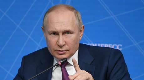 Putin tacha de "delirio" los llamamientos en Europa a "lavarse solo cuatro áreas" del cuerpo para "indignar" al presidente ruso