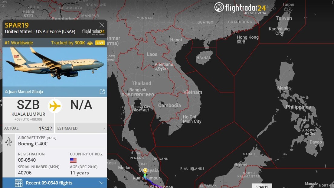 Se cae el portal FlightRadar24, donde decenas de miles de personas seguían el avión de Pelosi