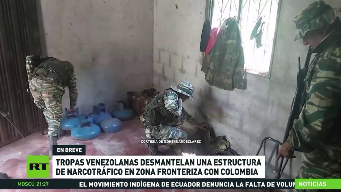 Tropas venezolanas desmantelan un almacén de narcotraficantes en una zona fronteriza con Colombia