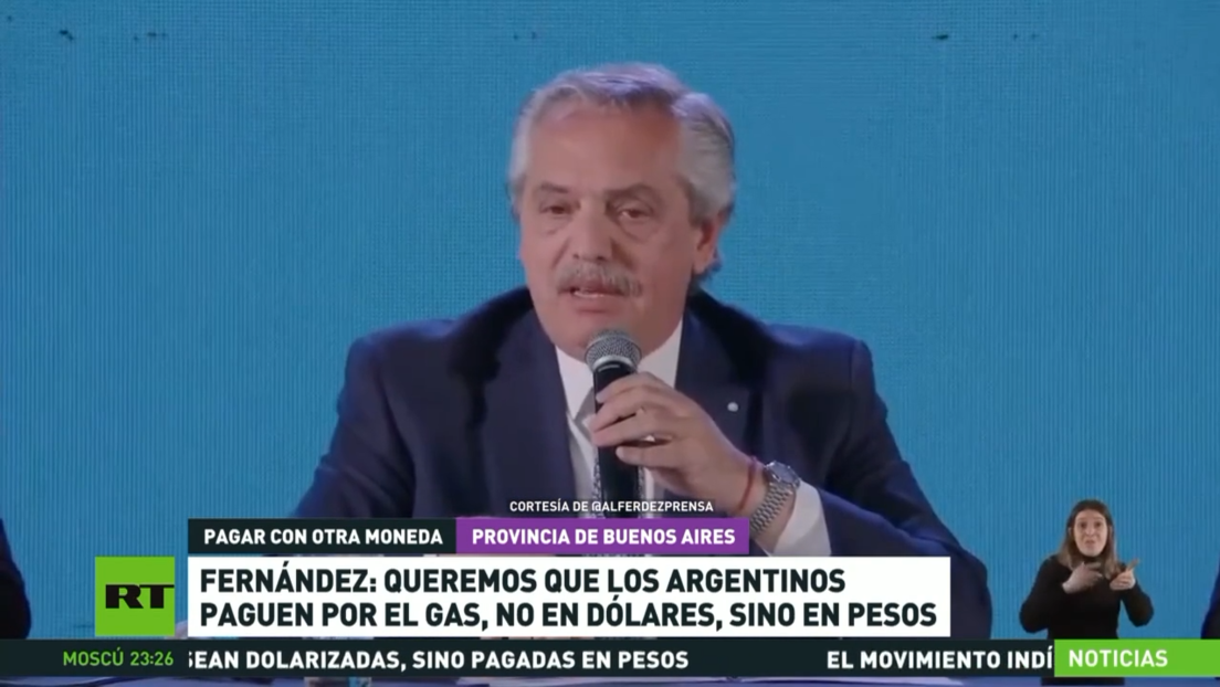 Fernández: "Queremos que los argentinos paguen por el gas no en dólares sino en pesos"
