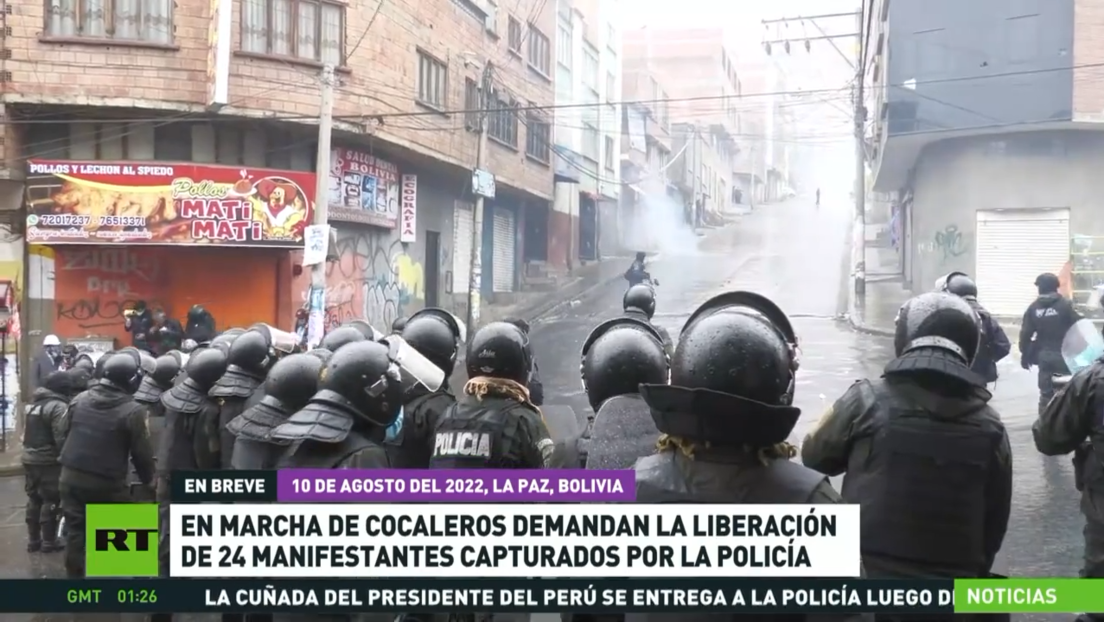 Marcha de cocaleros demanda la liberación de 24 manifestantes capturados por la Policía de Bolivia