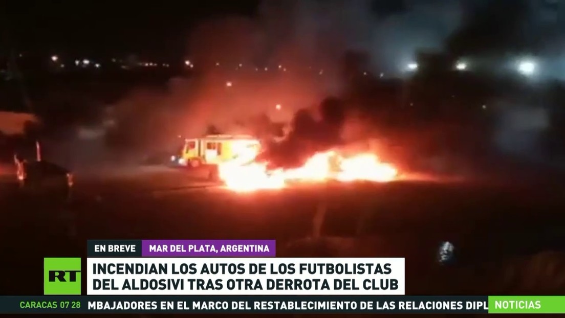 Argentina: Incendian los autos de los futbolistas del Aldosivi tras otra derrota del club