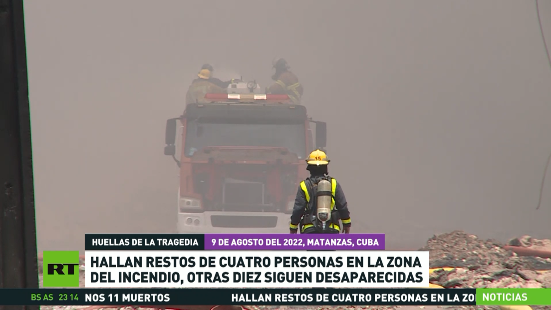 Hallan restos de cuatro personas en la zona del incendio en Matanzas, otras diez siguen desaparecidas