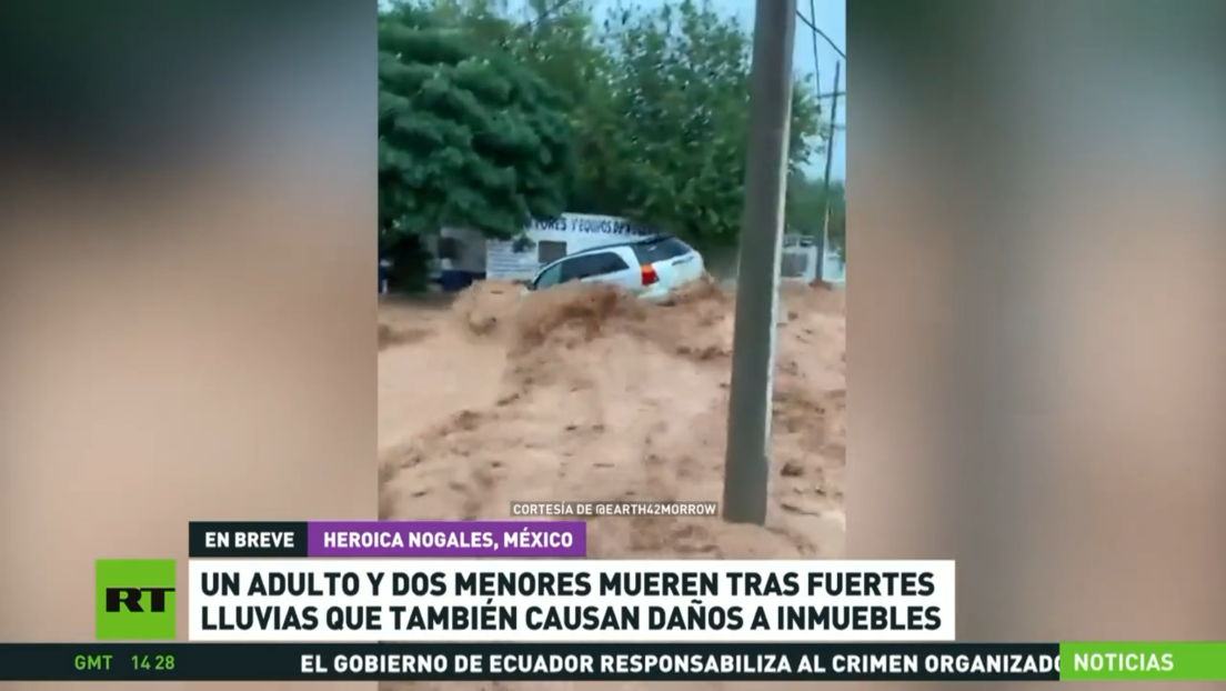 En Sonora, México, tres personas fallecieron a causa de las intensas lluvias