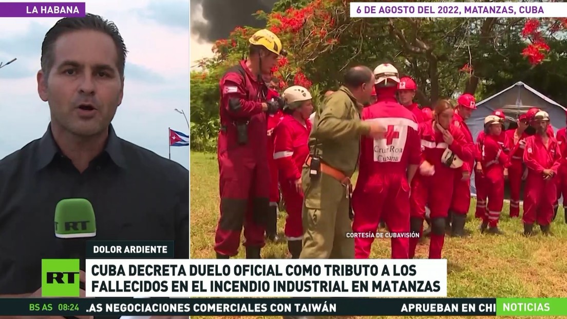 Cuba decreta duelo oficial como tributo a los fallecidos en el incendio industrial en Matanzas