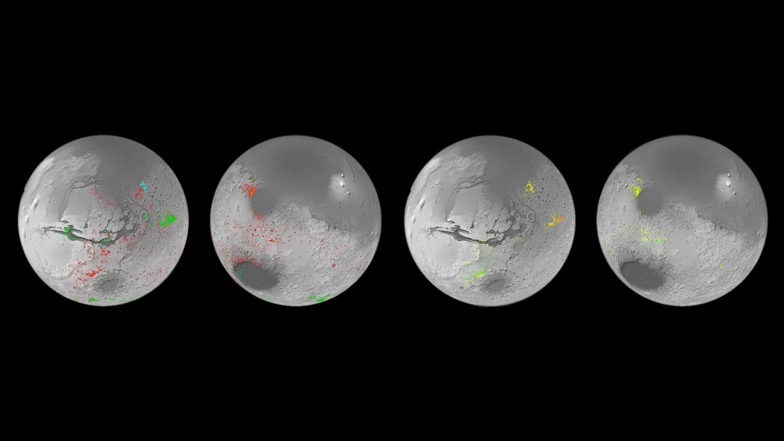 Mapean por primera vez los lugares de Marte donde estuvo cubierto de agua