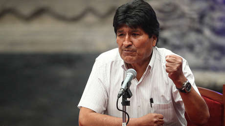 Evo Morales denuncia el robo de su celular en un acto público de su partido