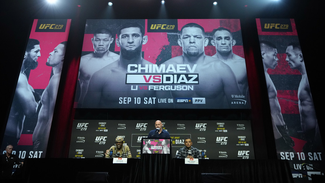 UFC 279 fighters star in a brawl in the dressing rooms during the press conference prior to the event