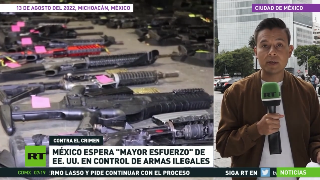 México espera un "mayor esfuerzo" por parte de EE.UU. en el control de armas ilegales
