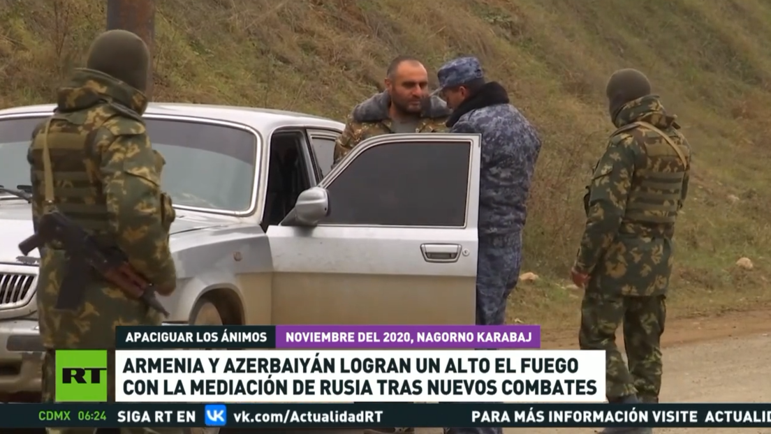 Armenia y Azerbaiyán logran un alto el fuego con la mediación de Rusia tras nuevos combates
