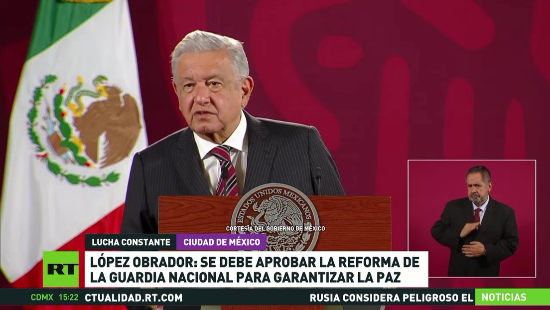 López Obrador: Se debe aprobar la reforma de la Guardia Nacional para garantizar la paz