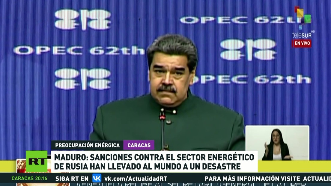 Maduro: Sanciones contra el sector energético de Rusia han llevado al mundo a un desastre