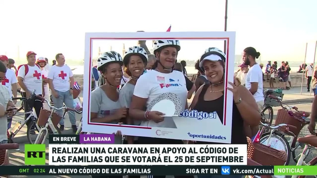 Caravana en Cuba en apoyo al Código de las Familias que se votará el 25 de diciembre