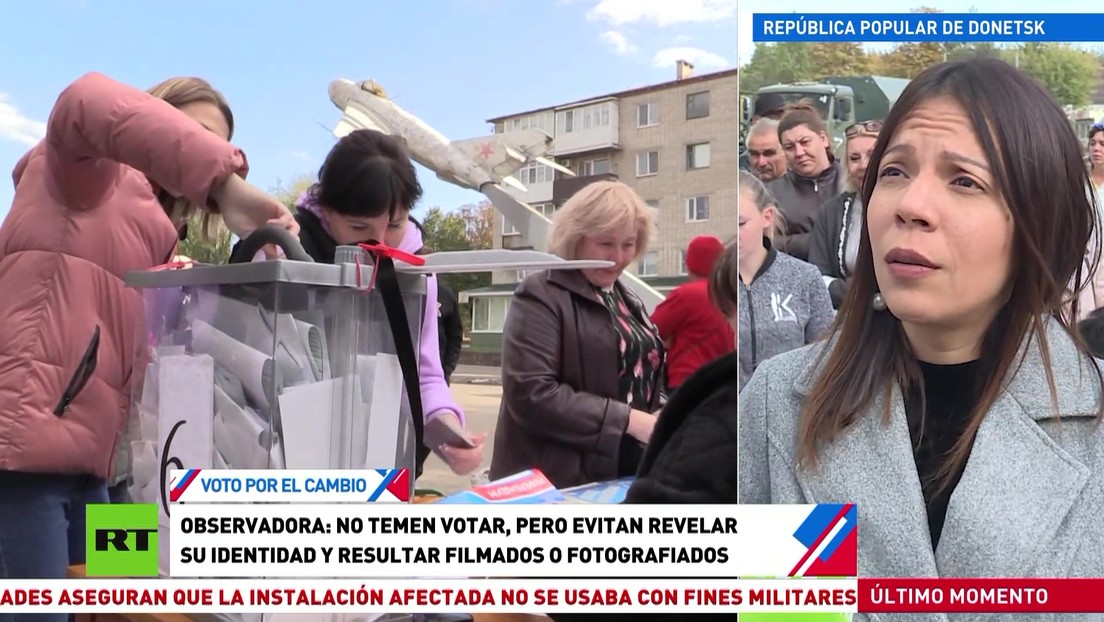 Observadora declara que las personas prefieren votar en público durante el referéndum en Donetsk, pese a la posibilidad de hacerlo anónimamente
