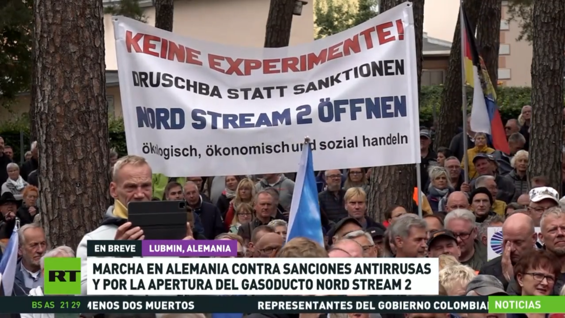 Marcha en Alemania contra las sanciones antirrusas y por la apertura del gasoducto Nord Stream 2