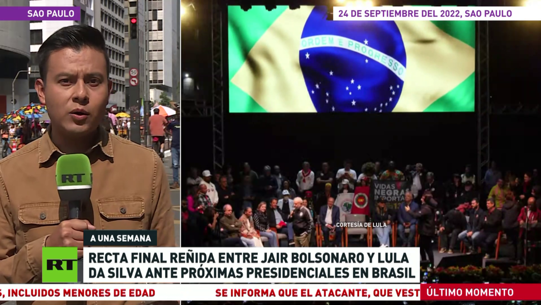 Recta final reñida entre Bolsonaro y Lula da Silva ante las próximas elecciones presidenciales en Brasil