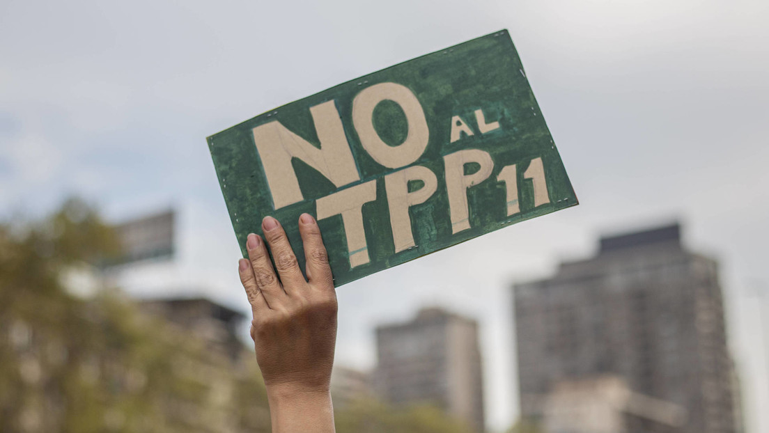 Manifestantes llegan hasta La Moneda para rechazar la posible ratificación en Chile del acuerdo comercial TPP11 (FOTO, VIDEOS)