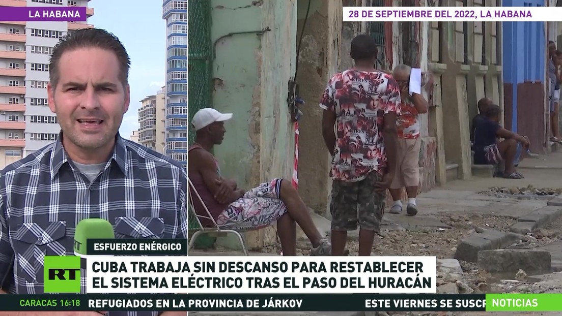 Cuba trabaja sin descanso para restablecer el sistema eléctrico tras el paso del huracán Ian