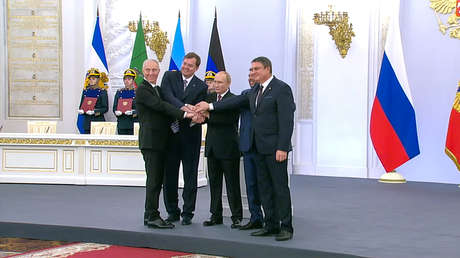 "La gente ha hecho su elección": Putin firma los tratados de adhesión de las nuevas regiones a Rusia