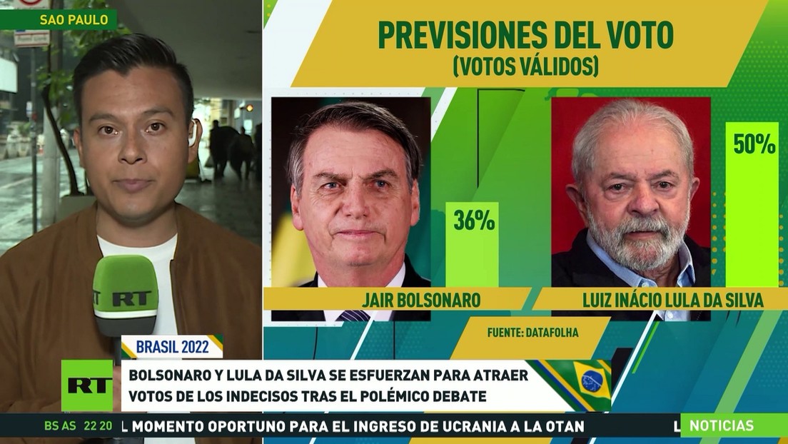 Bolsonaro y Lula da Silva buscan atraer al votante indeciso tras su polémico debate