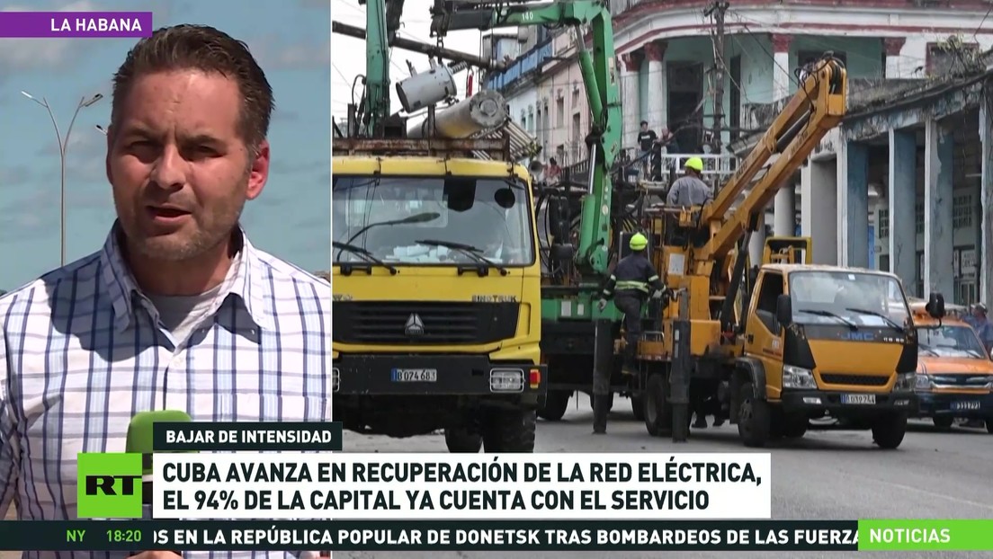 Cuba avanza en la recuperación de la red eléctrica: el 94 % de la capital ya cuenta con servicio