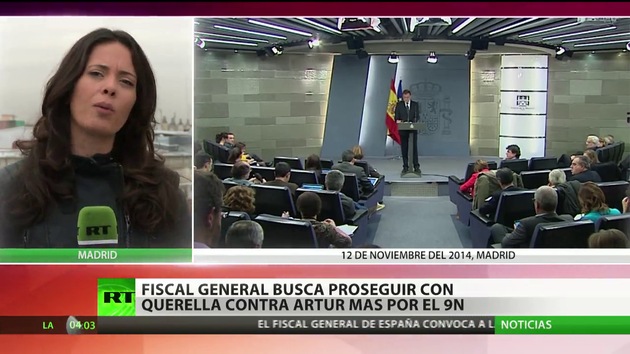 El fiscal general de España quiere proseguir con la querella contra Artur Mas por el 9-N