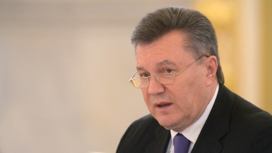 Rueda de prensa de Víktor Yanukóvich, presidente destituido de Ucrania