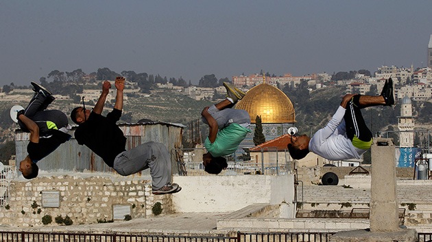 El parkour pisa fuerte en Jerusalén